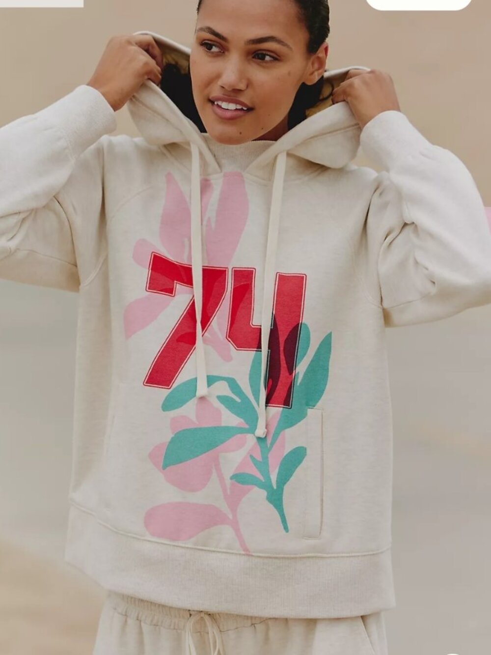 Anthropologie Daily Practice Hoodie Missin Drawstrings XXS Active Soft